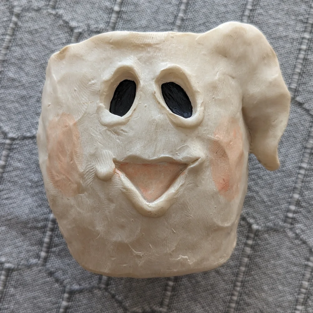 Halloween votive candle holder Crazy Mountain Vintage 1998 Ghost cute